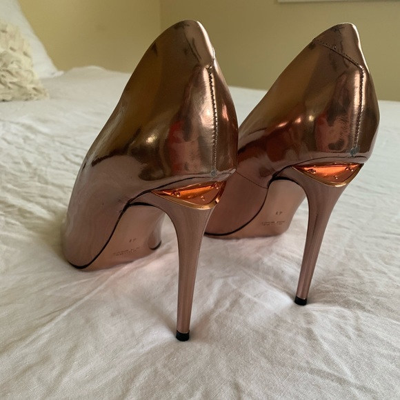 Alexander Wang Tia Metallic Rose Gold Pumps sz 41 - Picture 3 of 10